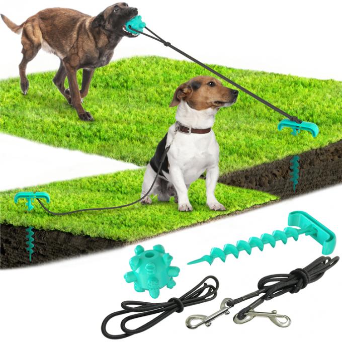 Perro penetrante de masticación interactivo de limpieza Toy With Rope del animal doméstico de tres piezas durable adicional del sistema de los dientes