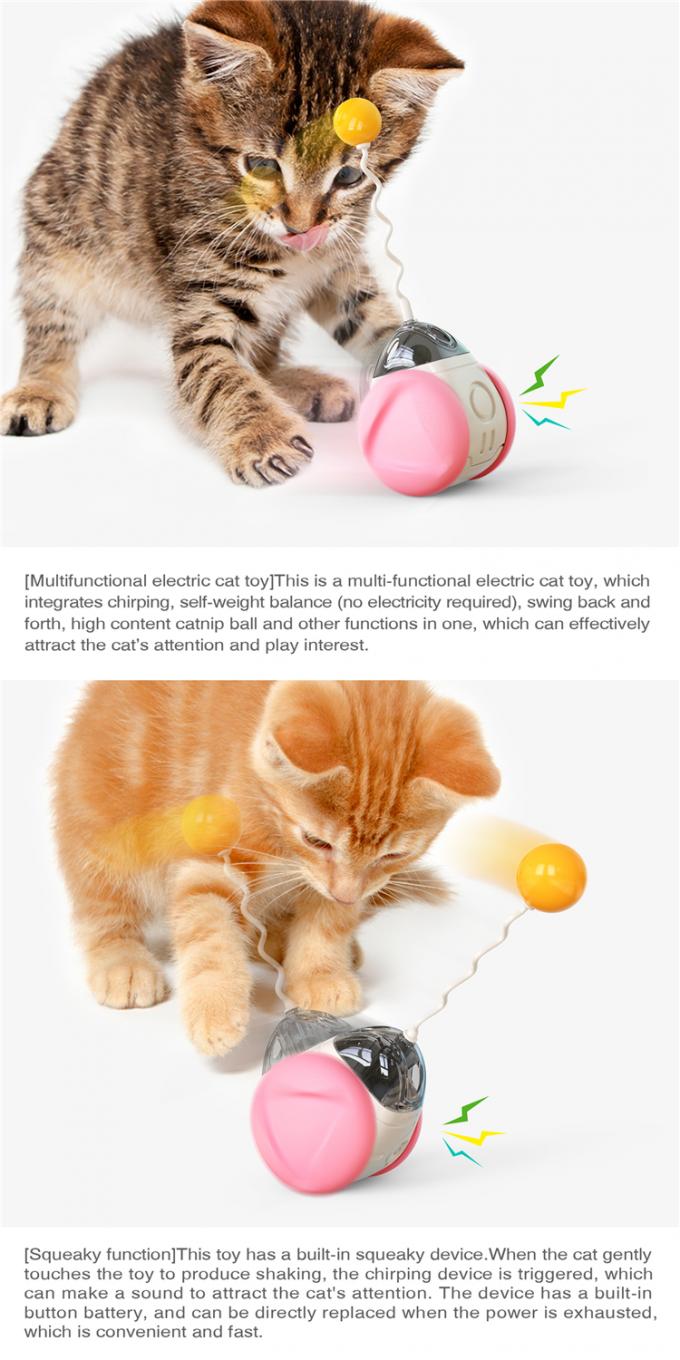Nuevos juguetes giratorios automáticos eléctricos de Cat Toy Interactive Catnip Cat Training del vaso