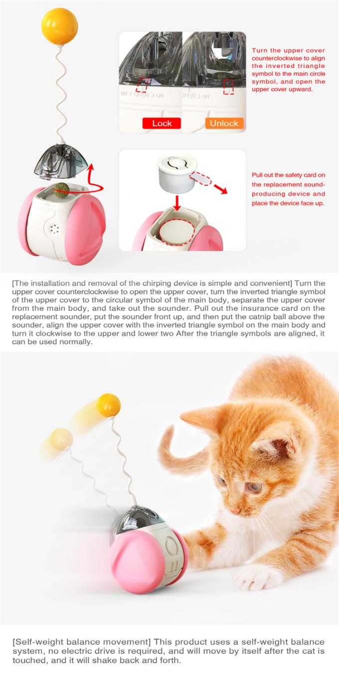 Nuevos juguetes giratorios automáticos eléctricos de Cat Toy Interactive Catnip Cat Training del vaso