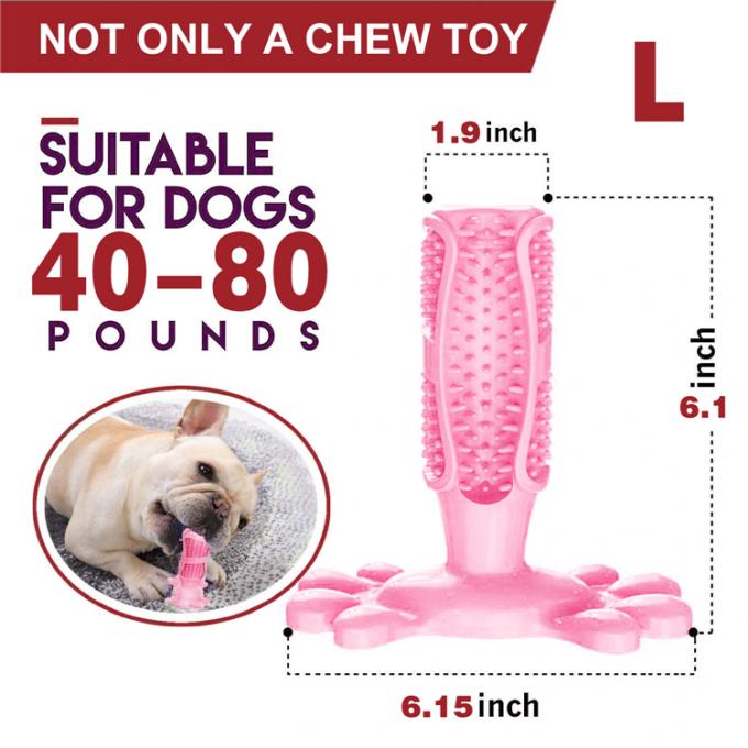 El perro mastica los dientes de perro del cepillo de dientes que limpian el palillo de limpieza de Toy Natural Rubber Dental Care para los animales domésticos medianamente grandes del perro
