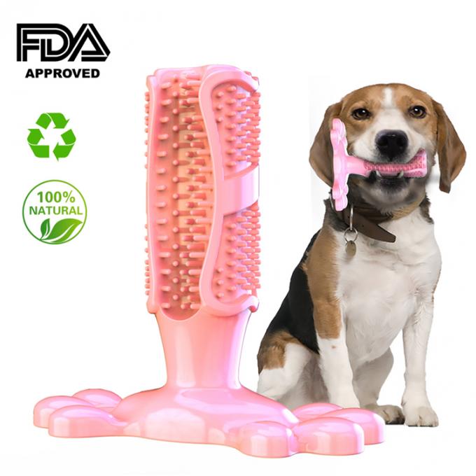 El perro mastica los dientes de perro del cepillo de dientes que limpian el palillo de limpieza de Toy Natural Rubber Dental Care para los animales domésticos medianamente grandes del perro